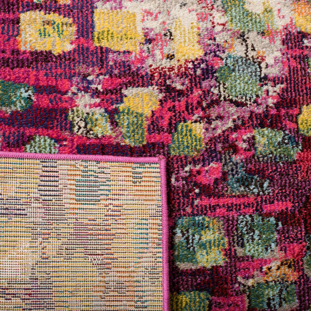 Madison Fuchsia and Gold Flat Woven Synthetic Rug