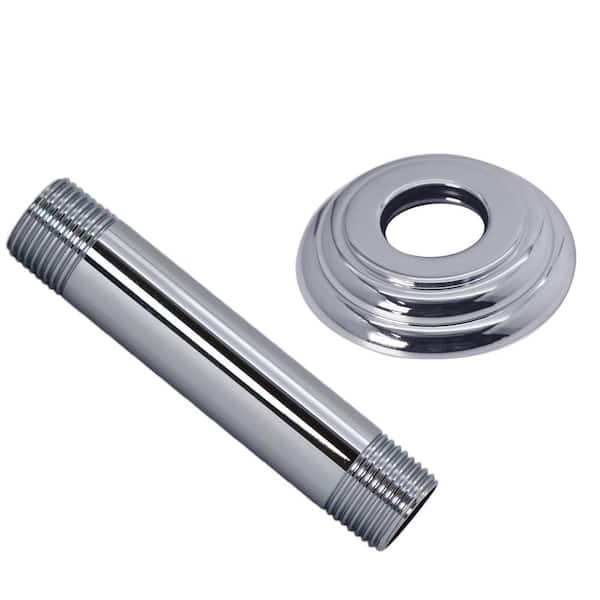 GORDEE 12-inch Ceiling Mount Shower Arm - SUS304 Stainless Steel, Polished Chrome, Round Tube Style