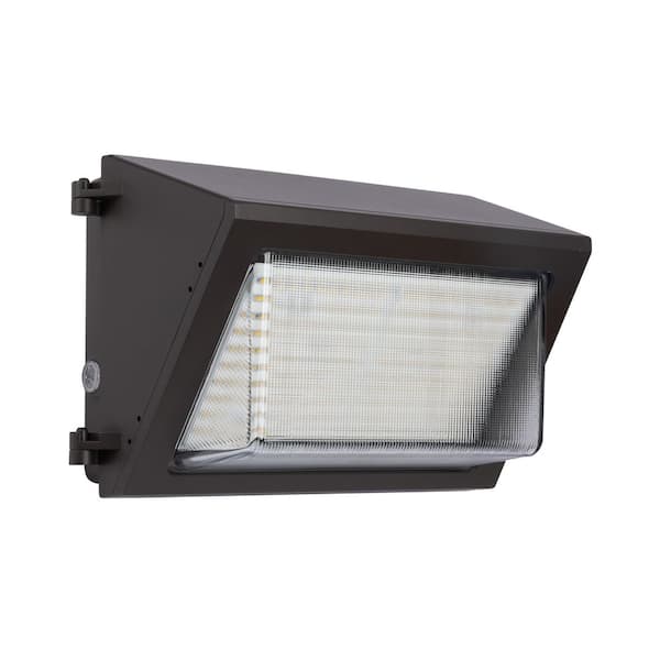 80-Watts Equivalent Integrated LED Dark Bronze Lumen Select and 3-Color Select Dimmable Dusk-to-Dawn Wall Pack Light