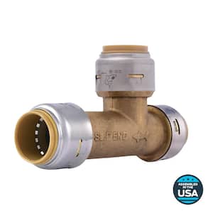 Max 3/4 in. Push-to-Connect Brass Slip Tee Fitting