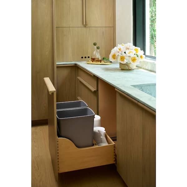 Rev-A-Shelf Wood Pullout Trash/Waste Container w/ Soft-Close