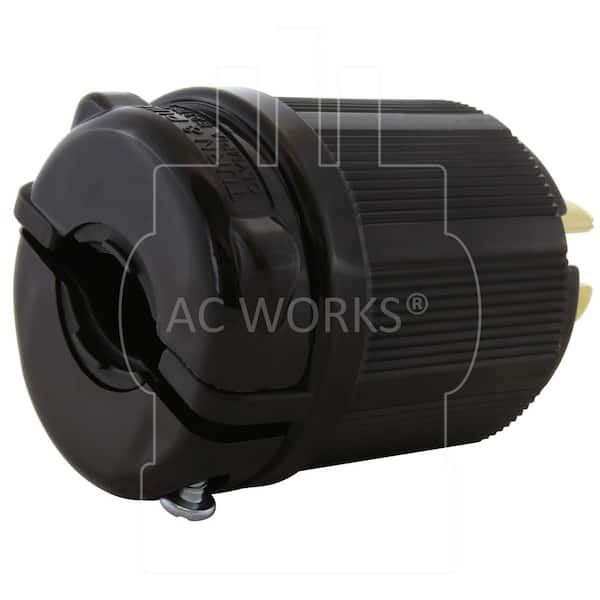 AC WORKS NEMA L15-20P 3-Phase 20A 250V 4-Prong Locking Male Plug