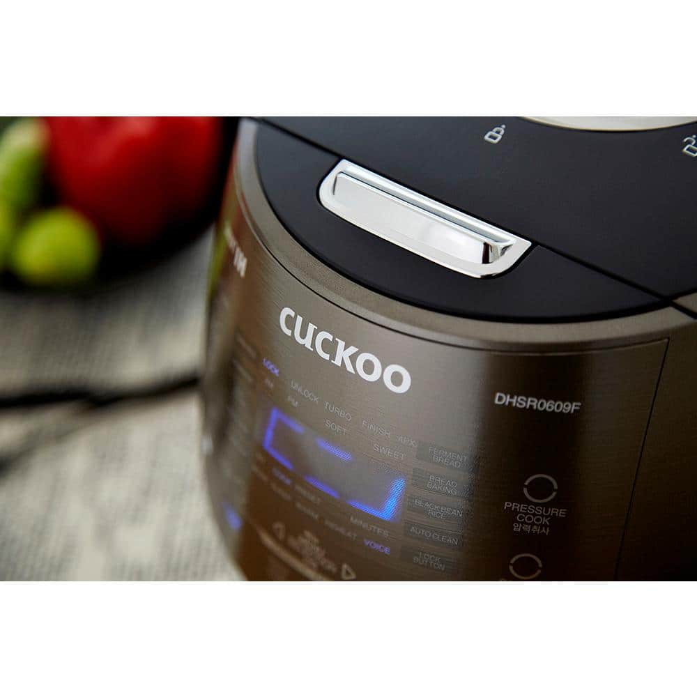 6-Cup Dark Gray Stainless Steel Induction Heating Rice Cooker