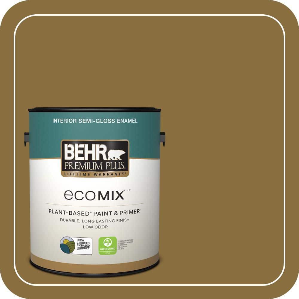 1 gal. #S310-7A Vintage Brass Semi-Gloss Enamel EcoMix Plant-Based Interior Paint & Primer product image for price tracking