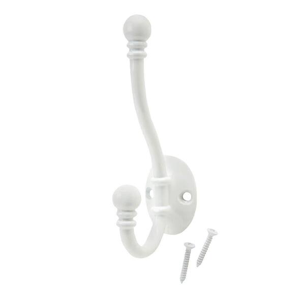 Everbilt White Decorative Coat and Hat Hook