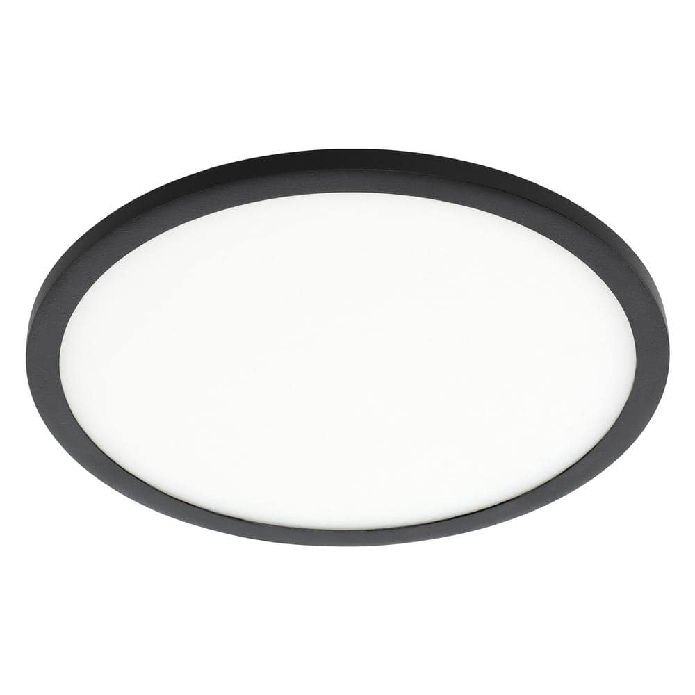 White Glass 16" LED Flush Mount Light