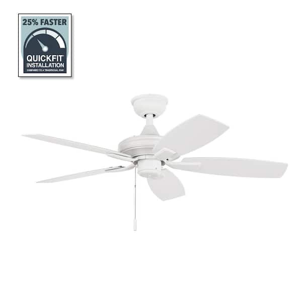Gazebo III 42 in. Indoor/Outdoor Wet Rated Matte White Ceiling Fan
