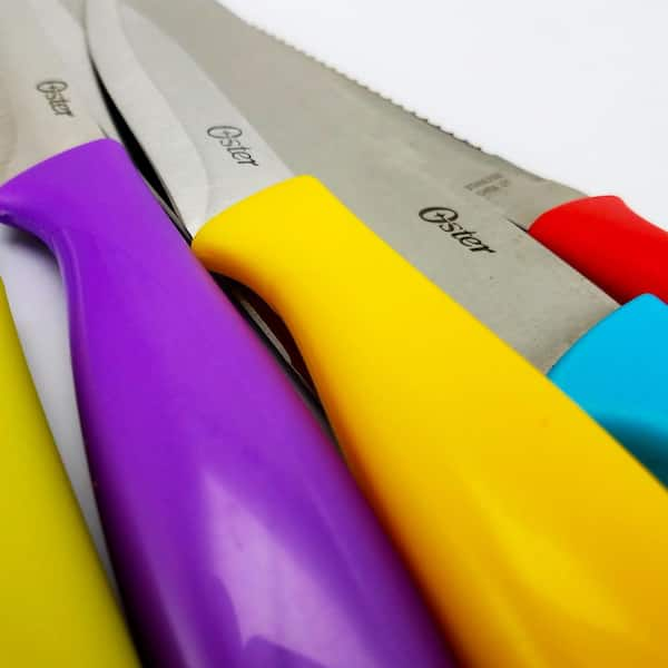 Kitchen Knife Set Rainbow Stainless Steel Blades Durable Metal Home  Farberware