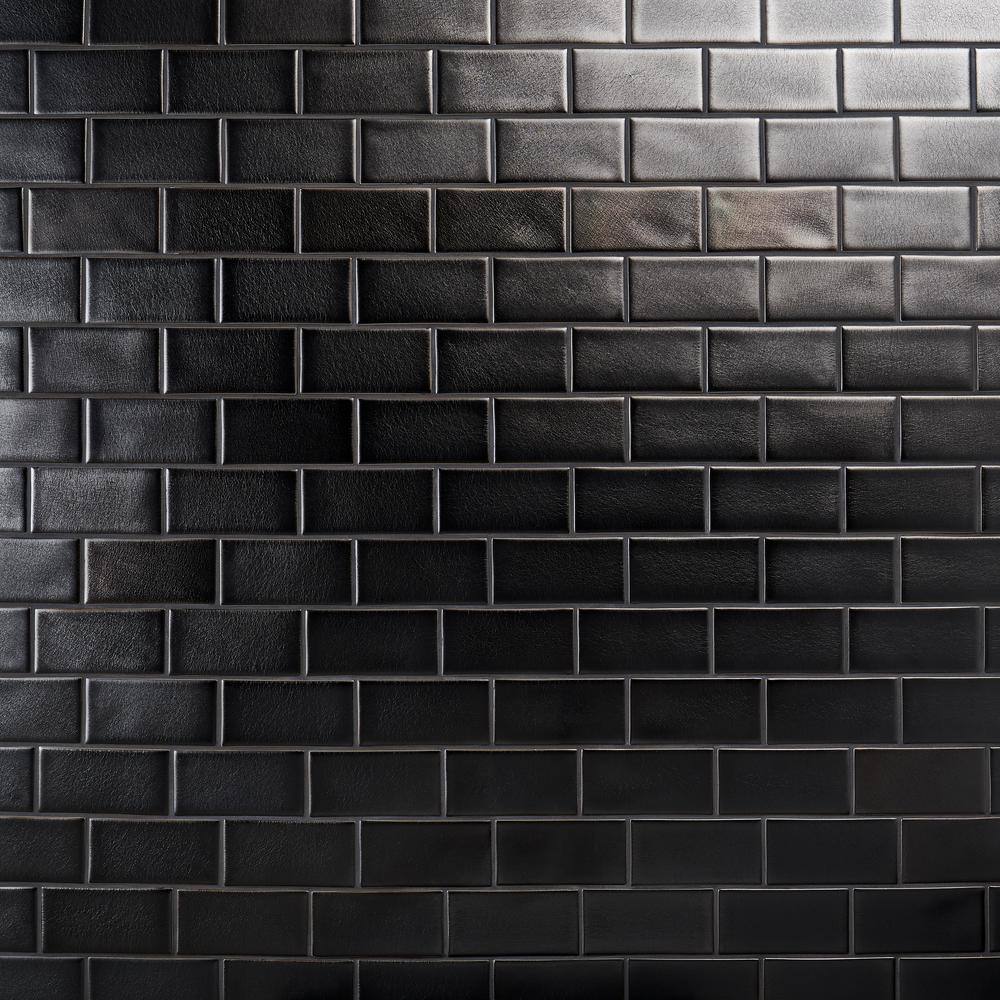 Gunmetal Matte Ceramic Subway Wall Tile