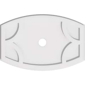 22 in. W x 14-5/8 in. H x 2 in. ID x 1 in. P Kailey Architectural Grade PVC Contemporary Ceiling Medallion