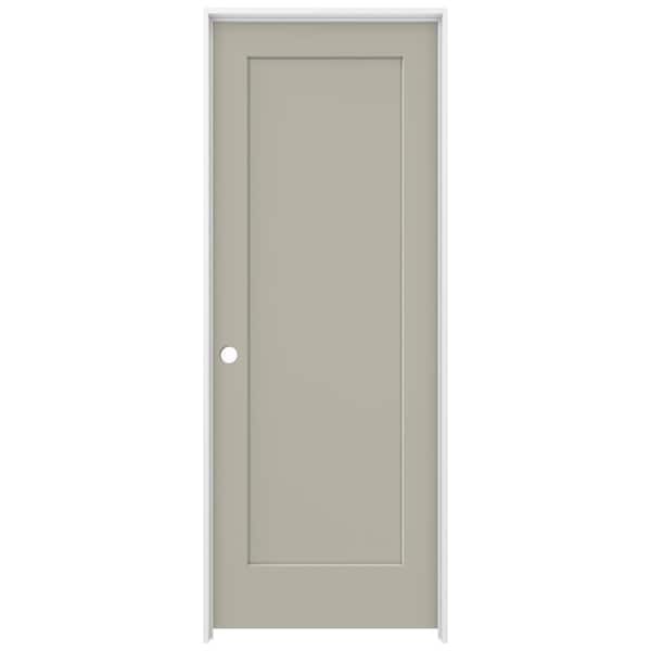 JELD-WEN 30 in. x 80 in. Madison Desert Sand Right-Hand Smooth Solid Core Molded Composite MDF Single Prehung Interior Door