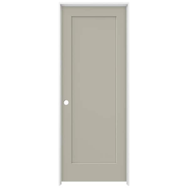 JELD-WEN 32 in. x 80 in. Madison Desert Sand Right-Hand Smooth Solid Core Molded Composite MDF Single Prehung Interior Door