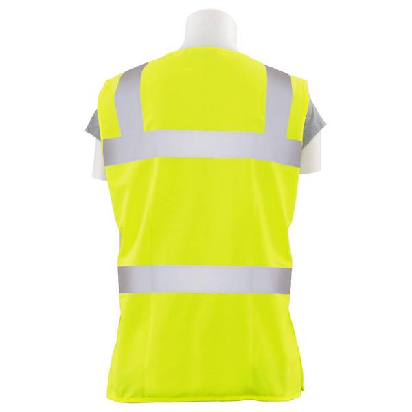 Girl Power At Work S720 M Class 2 Womens Fitted Poly Tricot Hi-viz Lime Vest-61916 - The Home Depot