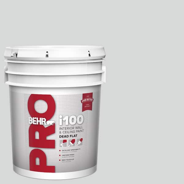 BEHR PRO 5 gal. #MQ3-25 Gray Shimmer Dead Flat Interior Paint