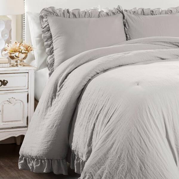 Intelligent Design Stacey Jersey Knit with Ruffles Comforter Set 