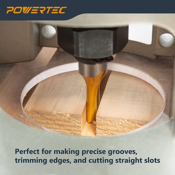 Straight Tungsten Carbide Router Bit, 1/4 in. Cutting Diameter, 1/2 in. Shank, 3/4 in. Depth (2-Pack)
