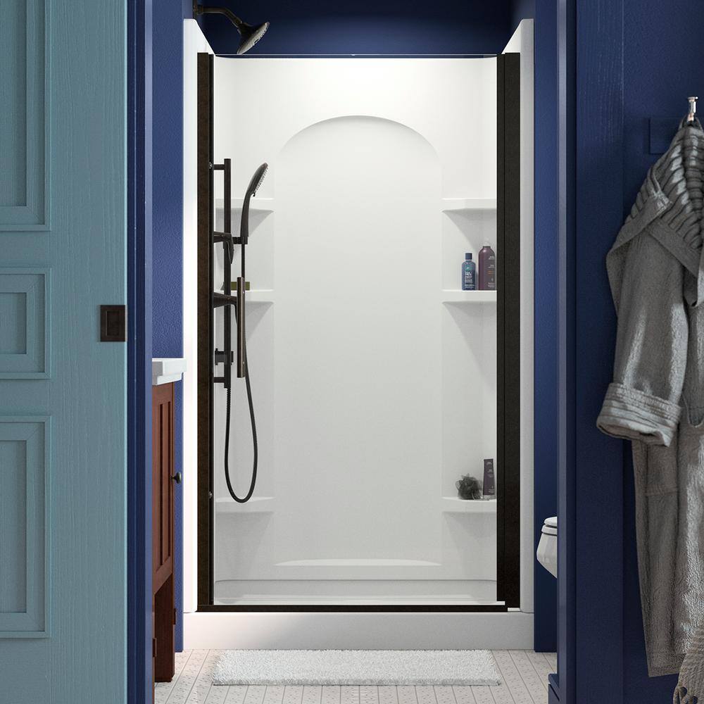 White Vikrell 42-Inch x 34-Inch Shower Kit with Shelves