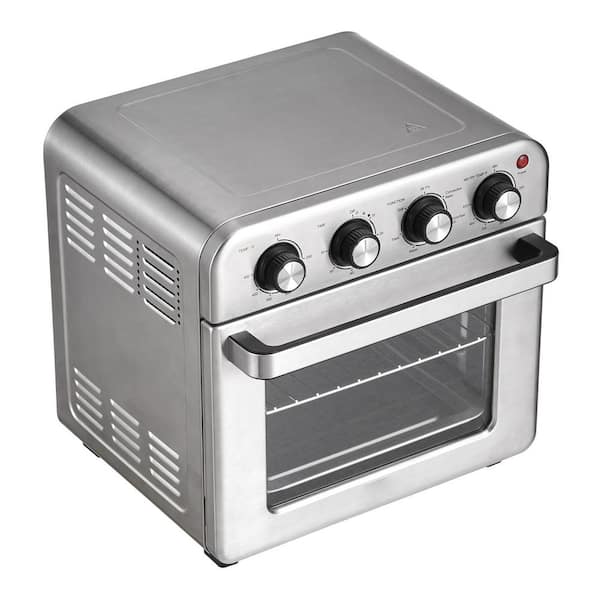 SVOPES 7 in. 1 Air Fryer Toaster Oven, 18 l Convection Oven, 1700-Watt Stainless Steel Combo with Grill, Pizza Pan, Gloves