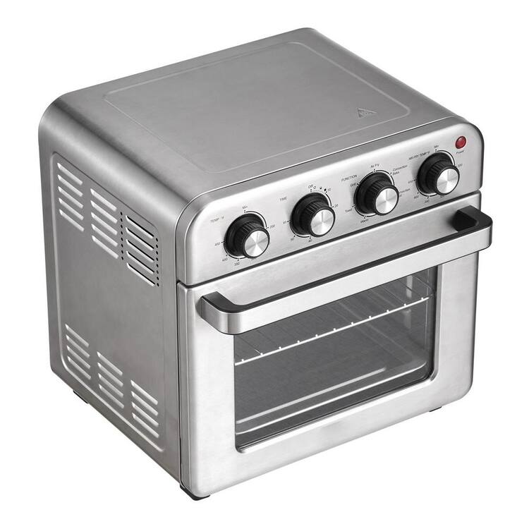 SVOPES 7 in. 1 Air Fryer Toaster Oven, 18 l Convection Oven, 1700-Watt Stainless Steel Combo with Grill, Pizza Pan, Gloves