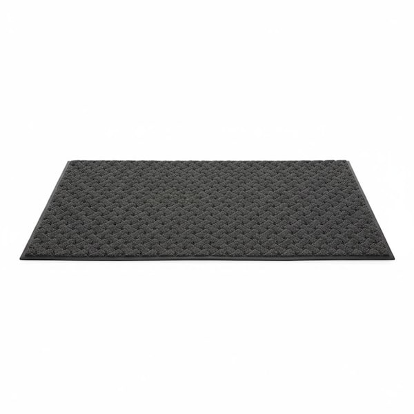 Dark Grey 24 in. x 36 in. Indoor/Outdoor Dirt Trapper Door Mat-Washable, Non-Slip Entryway Rug