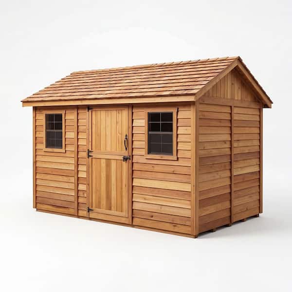 Cabana 8 ft. x 12 ft. Western Red Cedar Garden Shed