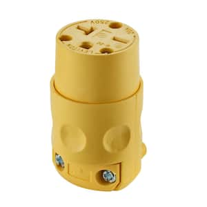 20 Amp 250-Volt Grounding Connector, Yellow