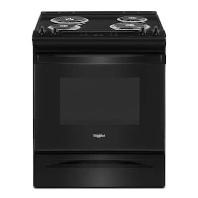4.8 cu. ft. Single Oven Electric Range with Frozen Bake Technology in Black