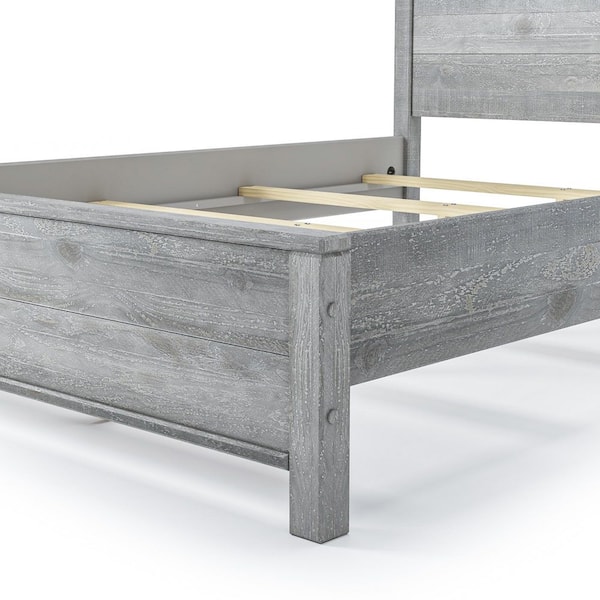Camaflexi Standard Baja Driftwood Grey Wood Frame Full Panel Bed
