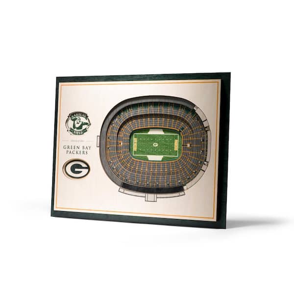 NFL Green Bay Packers 5-Layer Stadiumviews 3D Wooden Wall Art