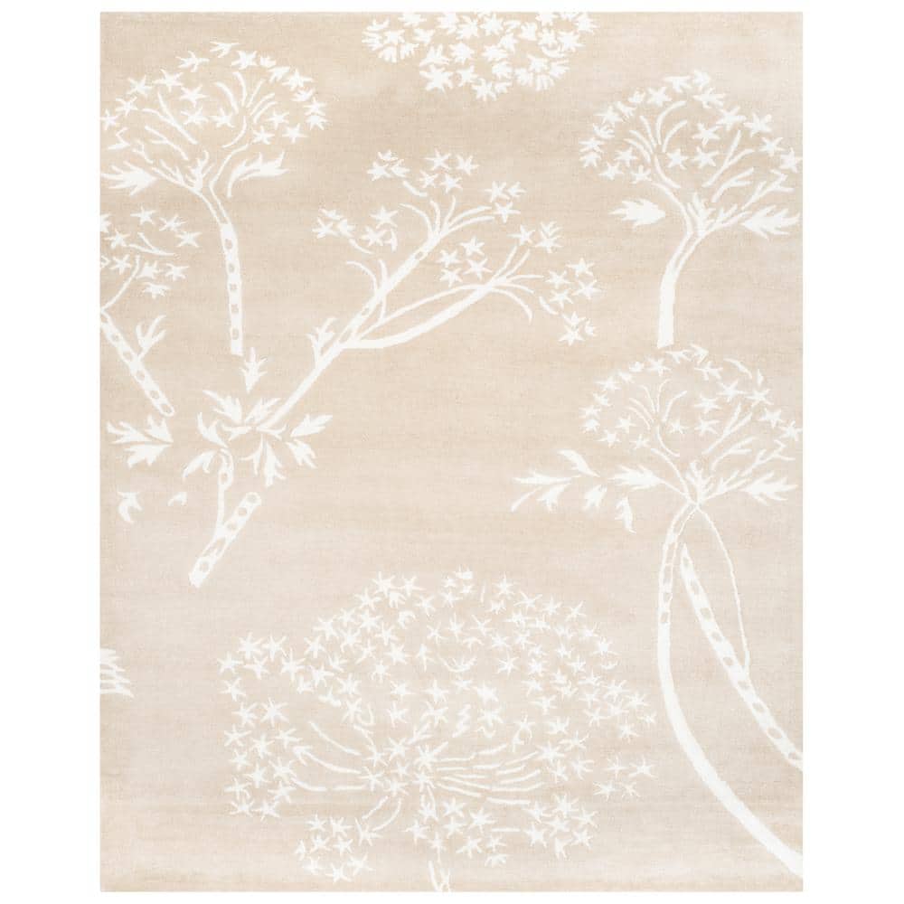 Sand and Ivory Hand-Tufted Wool 8' x 10' Area Rug