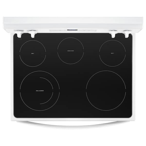 5.3 cu. ft. Electric Range with Steam Clean and 5 Burner Elements in White
