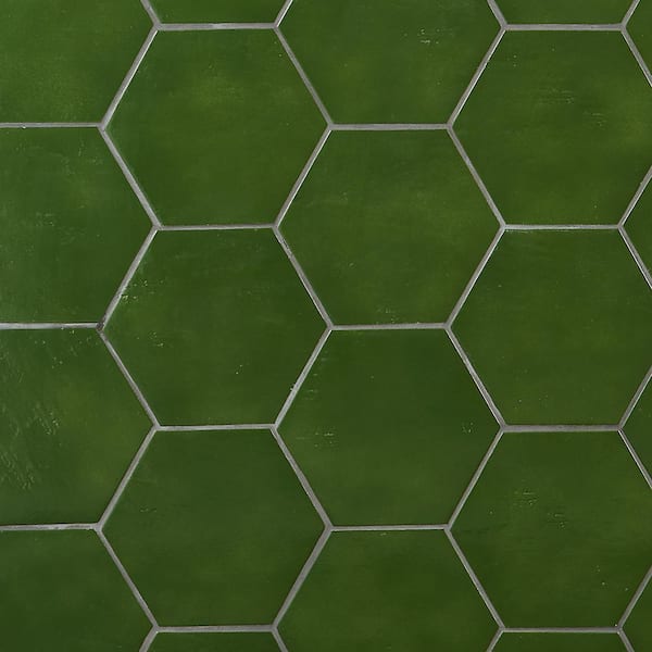 Appaloosa Moss Hexagon 7 in. x 8 in. Porcelain Floor and Wall Tile (10.76 sq. ft./Case)