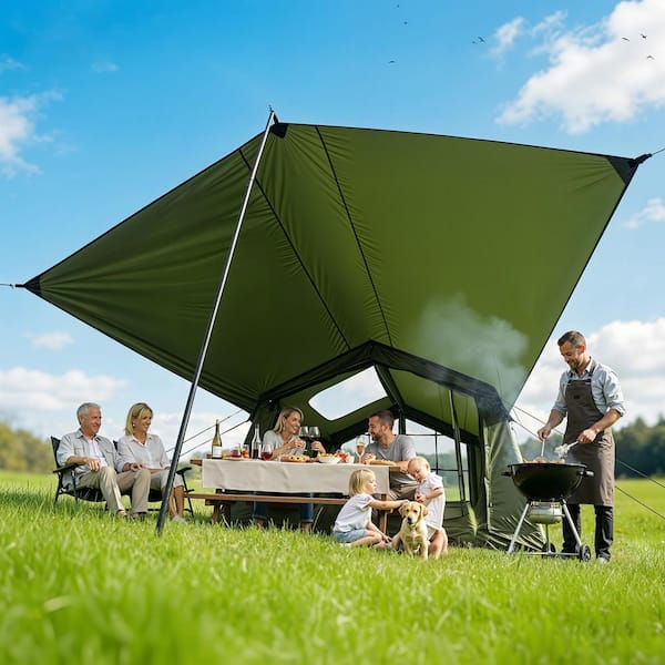 BOZTIY 4-6 Person Inflatable Camping Tent Easy Setup Blow Up Tent