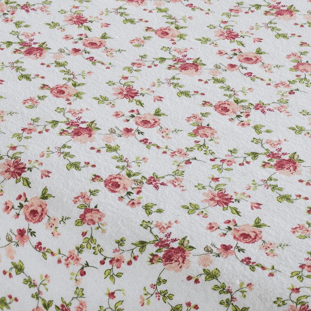 Mariah Floral Queen Cotton Flannel Sheet Set