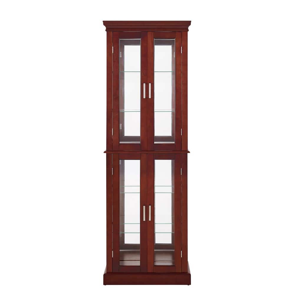 Stained glass display cabinet wooden cedar color Hazelnut clear background  display cabinet for home decoration wall. Measurements: 53x41x6 cm. -  AliExpress