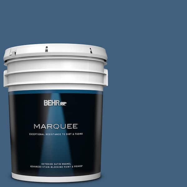 BEHR MARQUEE 5 gal. #M510-6 Tidal Satin Enamel Exterior Paint & Primer