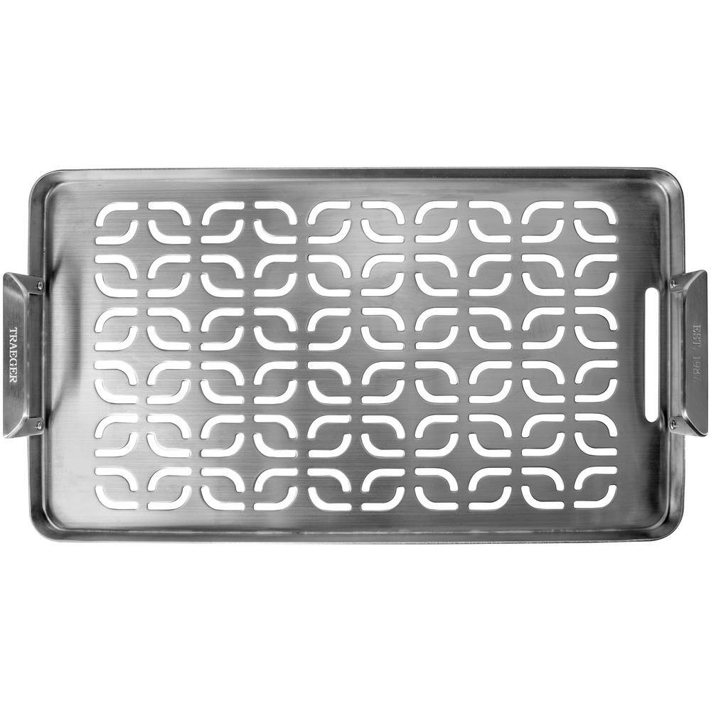 ModiFIRE Stainless Steel Fish & Veggie Grill Tray with Handles