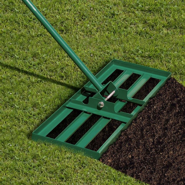 Costway 67 in. Lawn Leveling Rake Heavy Duty Level Lawn Tool for Garden Backyard Lawn GT4043GN