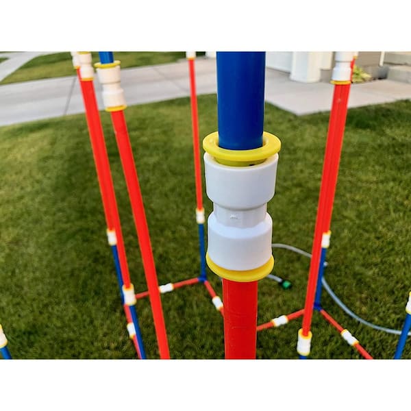 Funphix Medium Sprinklers Set With Poles And Hose Outdoor Construction Fun For Kids With Water Sprinkler System Fp Ms 113 The Home Depot