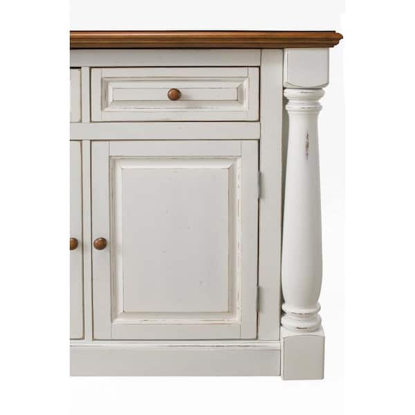 monarch white kitchen island with seating