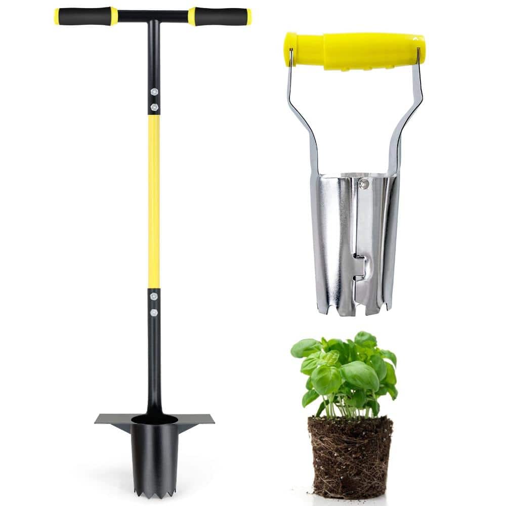 Bulb Planter Tool, Long Handle Sod Plugger with Serrated Base, Automatic Soil Releasing Small Bulb Transplanter price history on PriceWatchPro