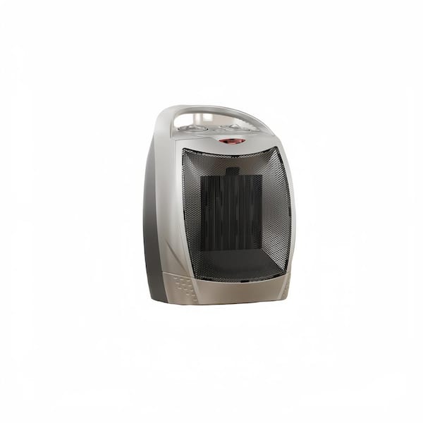 Ahfiwaso 10.1 in. H 1500-Watt Electric Indoor Portable Ceramic Forced Air Fan Space Heater with Thermostat, Silver