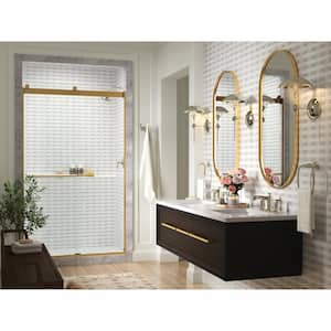 Levity Plus 45-48 in. W x 78 in. H with 5/16 in. Thick Sliding Frameless Shower Door Crystal Clear Glass