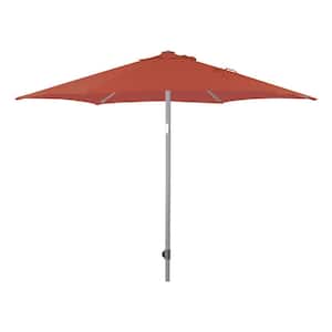 7.5 ft. Aluminum Market Push-Up Patio Umbrella in Rust