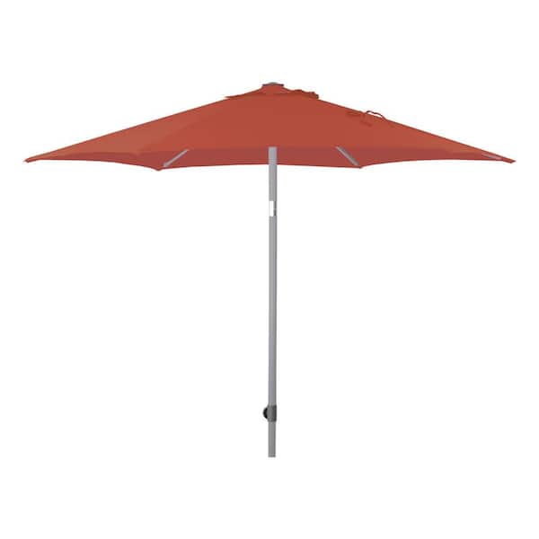 Unbranded 7.5 ft. Aluminum Market Push-Up Patio Umbrella in Rust