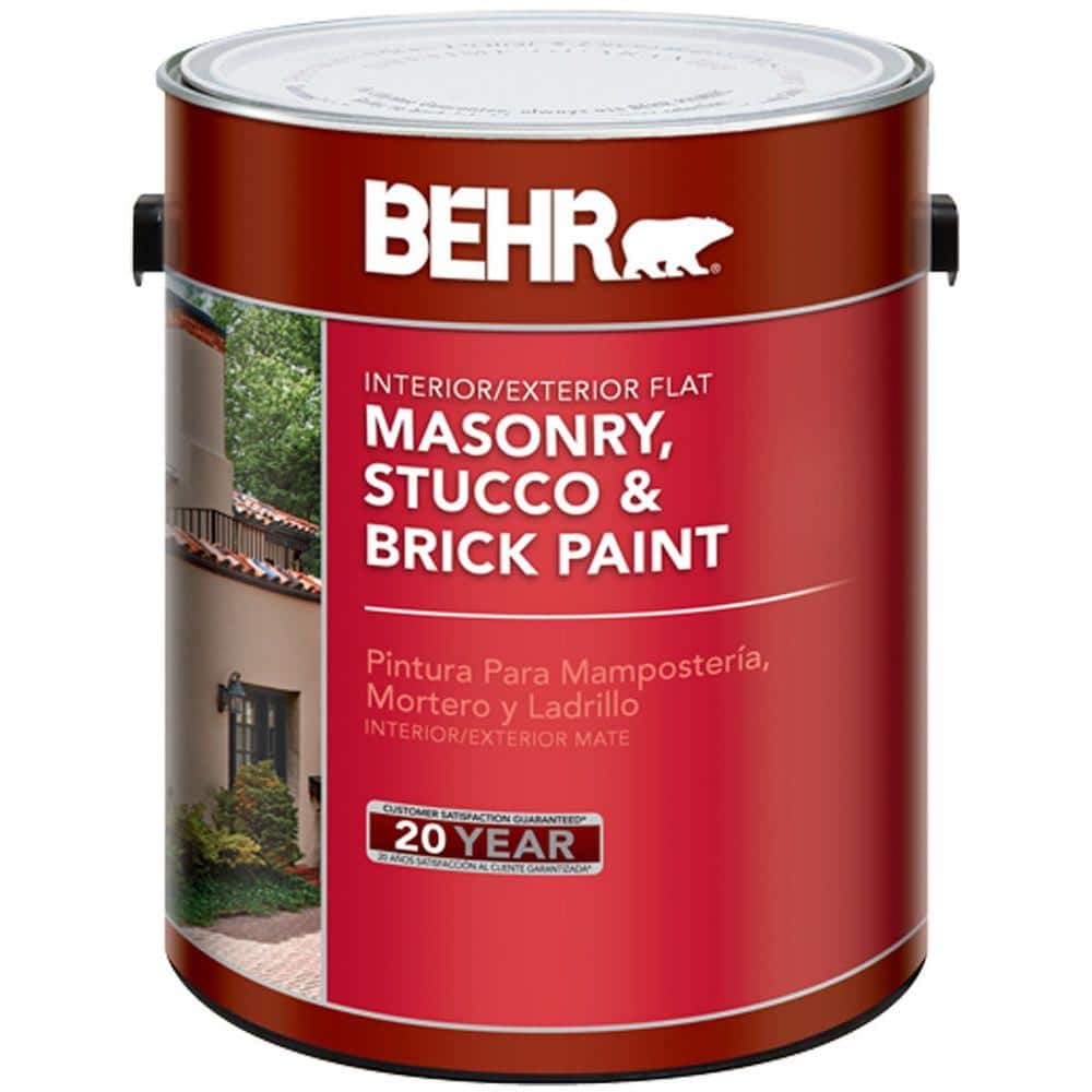 1 gal. Solid Flat Deep Base Interior/Exterior Masonry, Stucco and Brick Pai