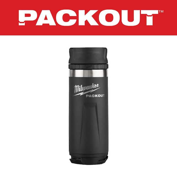 PACKOUT Black 18 Oz. Insulated Bottle with Sip Lid