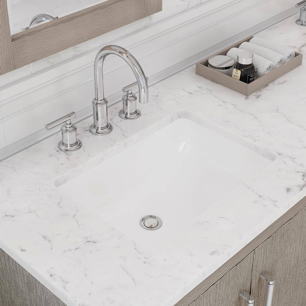 Hugo 72'' Gray Oak Double Vanity with Marble Top