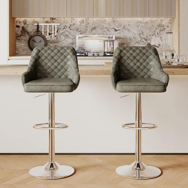 Adjustable Barstools Walmart Bar Stool Chairs Grey Velvet Grey Bar