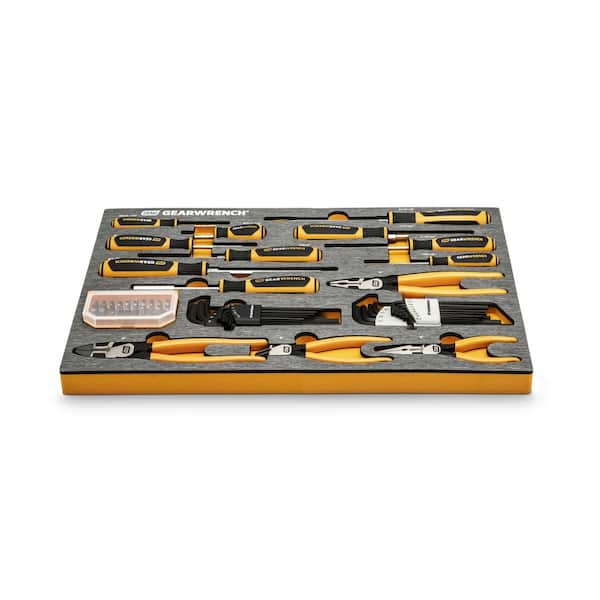 GEARWRENCH Pliers and Screwdrivers Tool Set in EVA Tray (66-Piece